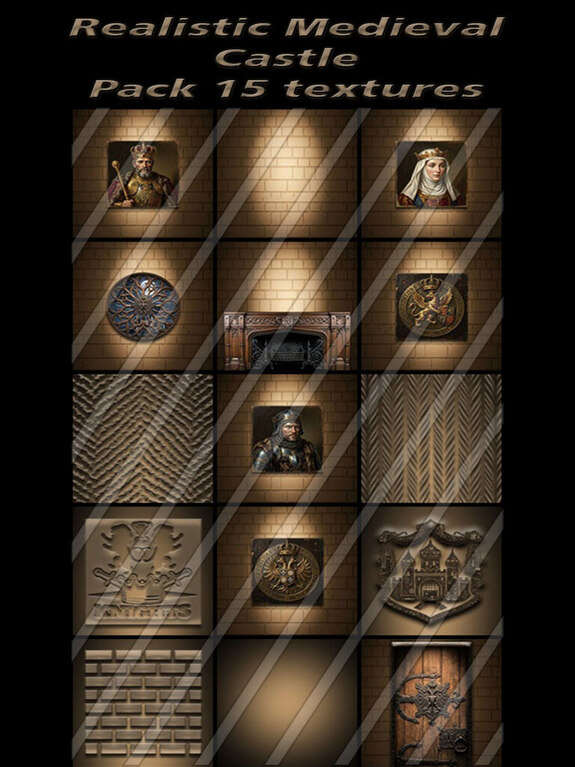 Realistic Medieval Castle Pack 15 textures